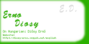 erno diosy business card